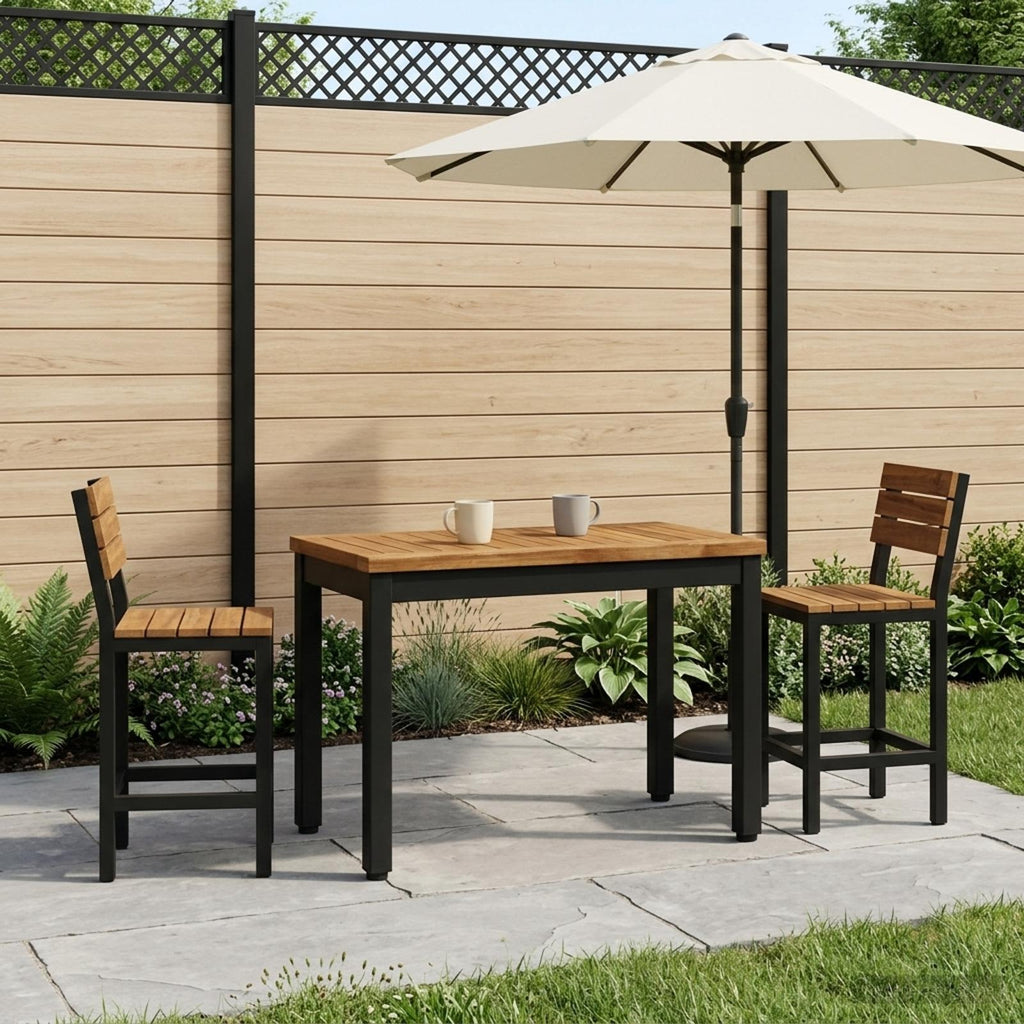 vidaXL Stolik kawowy Naturalny i czarny 60,5 x 30 x 36 cm