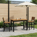 vidaXL Stolik kawowy Naturalny i czarny 60,5 x 30 x 36 cm