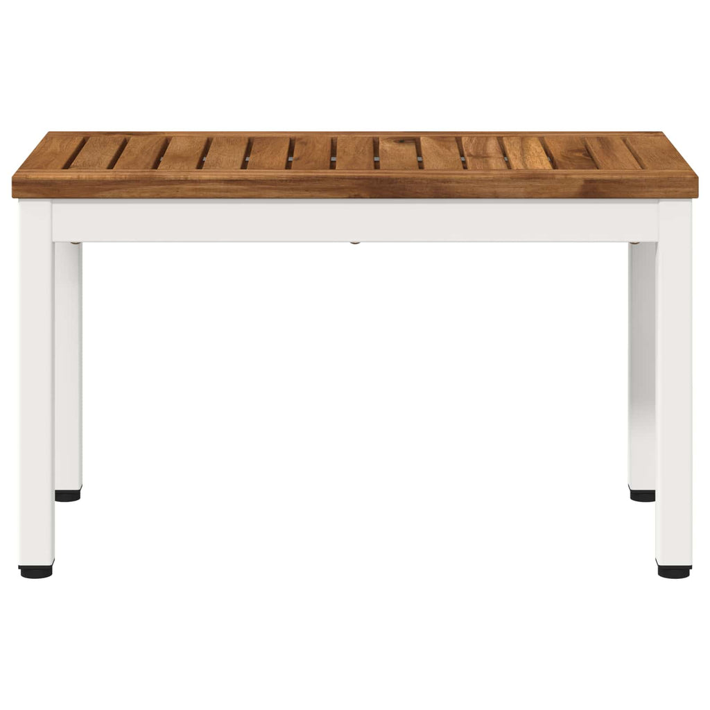 vidaXL Stolik kawowy Naturalne i białe 60,5 x 30 x 36 cm