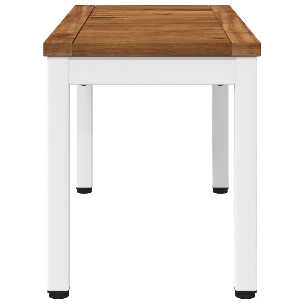vidaXL Stolik kawowy Naturalne i białe 60,5 x 30 x 36 cm