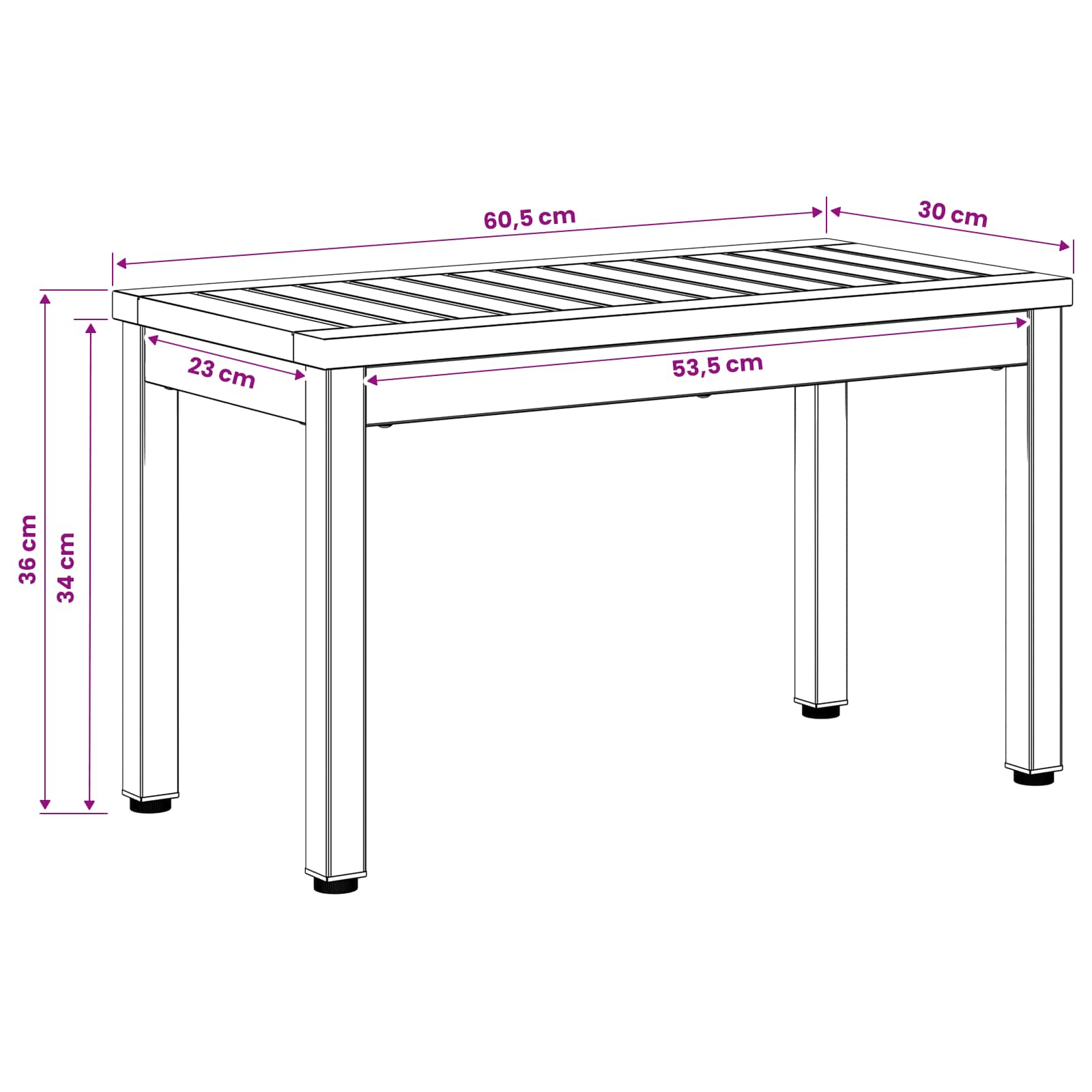 vidaXL Stolik kawowy Naturalne i białe 60,5 x 30 x 36 cm