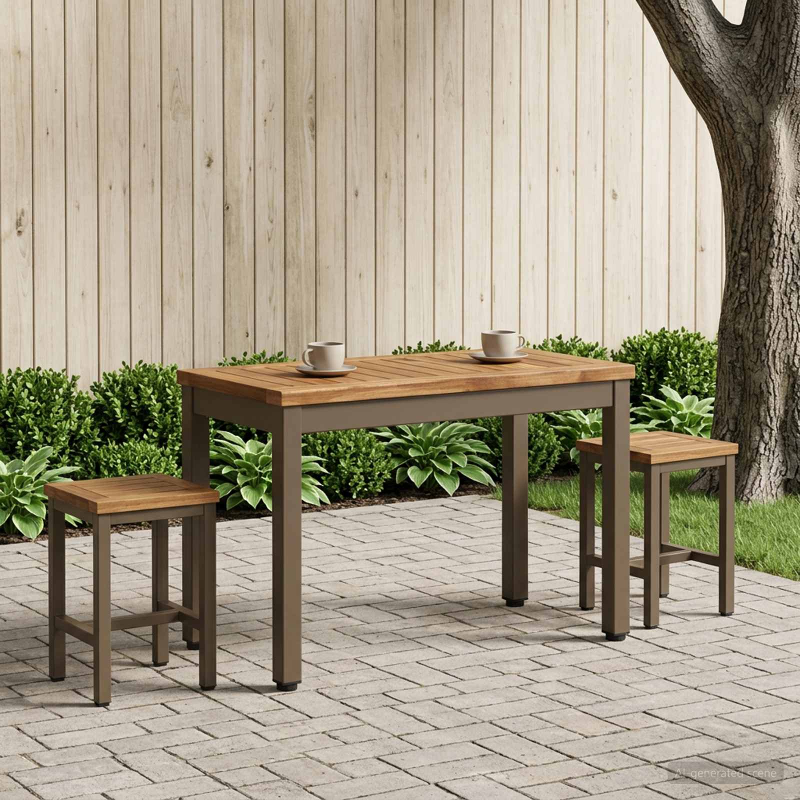 vidaXL Stolik kawowy Naturalny i kawowy 60,5 x 30 x 36 cm