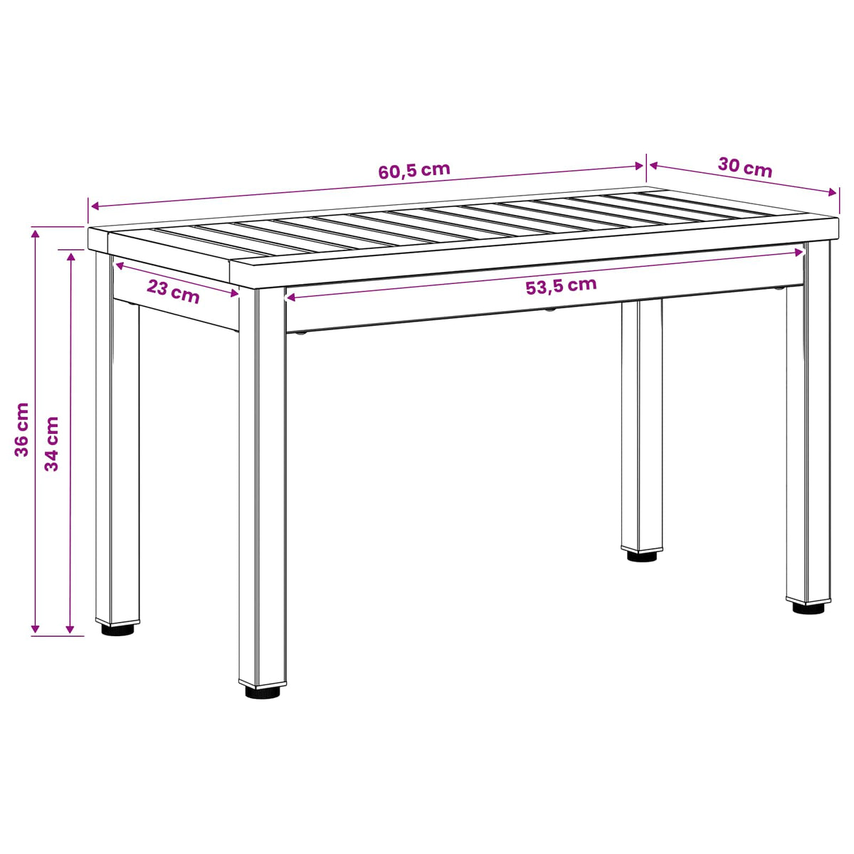 vidaXL Stolik kawowy Naturalny i kawowy 60,5 x 30 x 36 cm