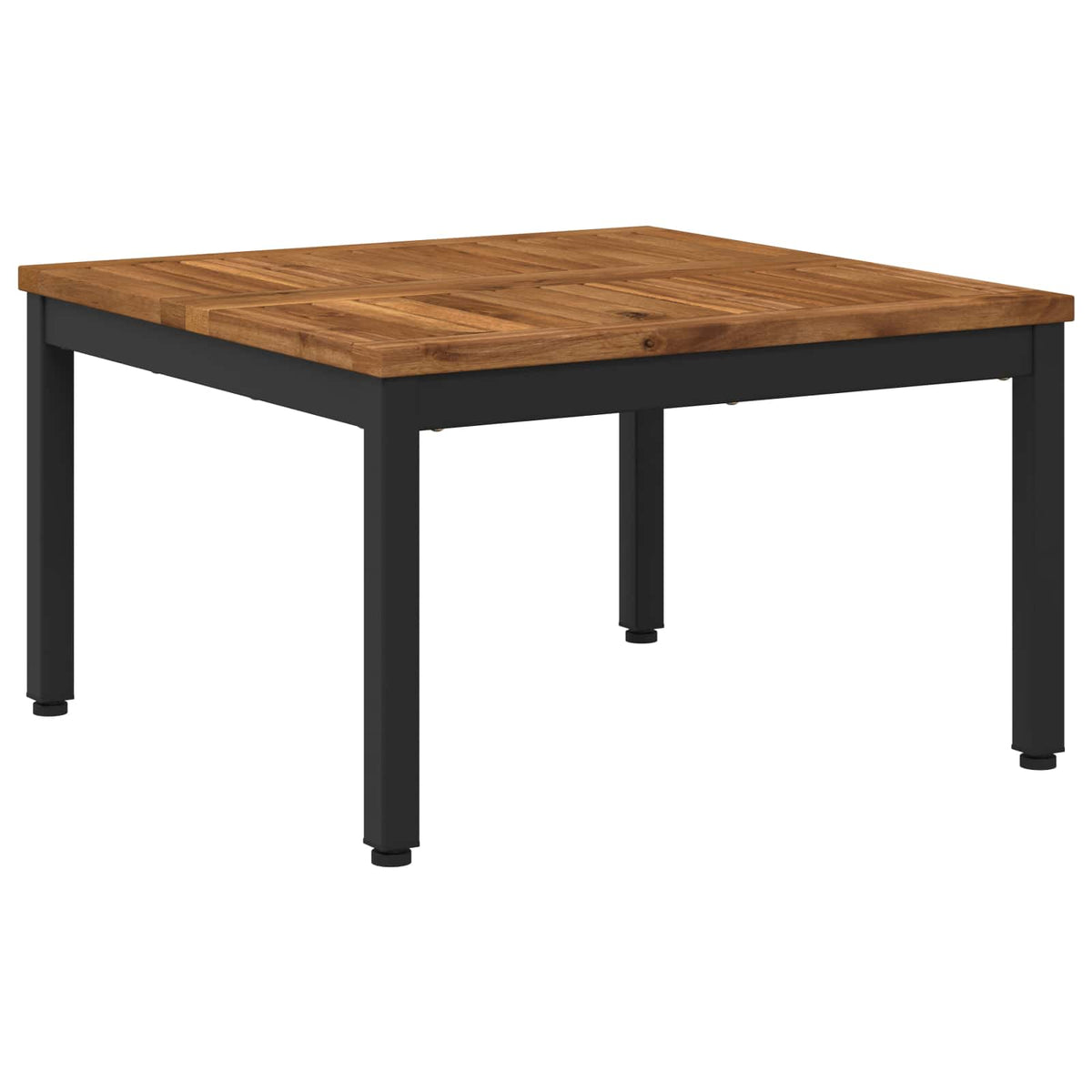 vidaXL Stolik kawowy Naturalny i czarny 60 x 60,5 x 36 cm