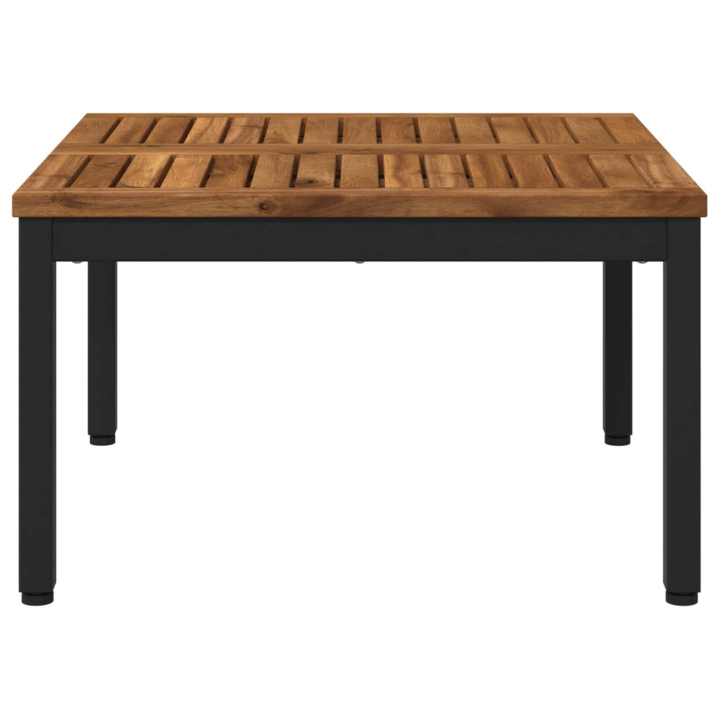 vidaXL Stolik kawowy Naturalny i czarny 60 x 60,5 x 36 cm