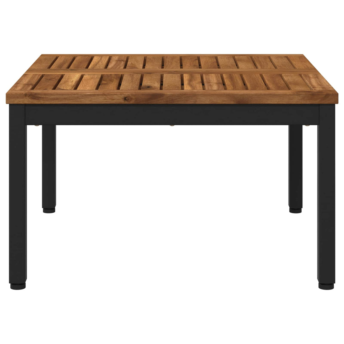 vidaXL Stolik kawowy Naturalny i czarny 60 x 60,5 x 36 cm