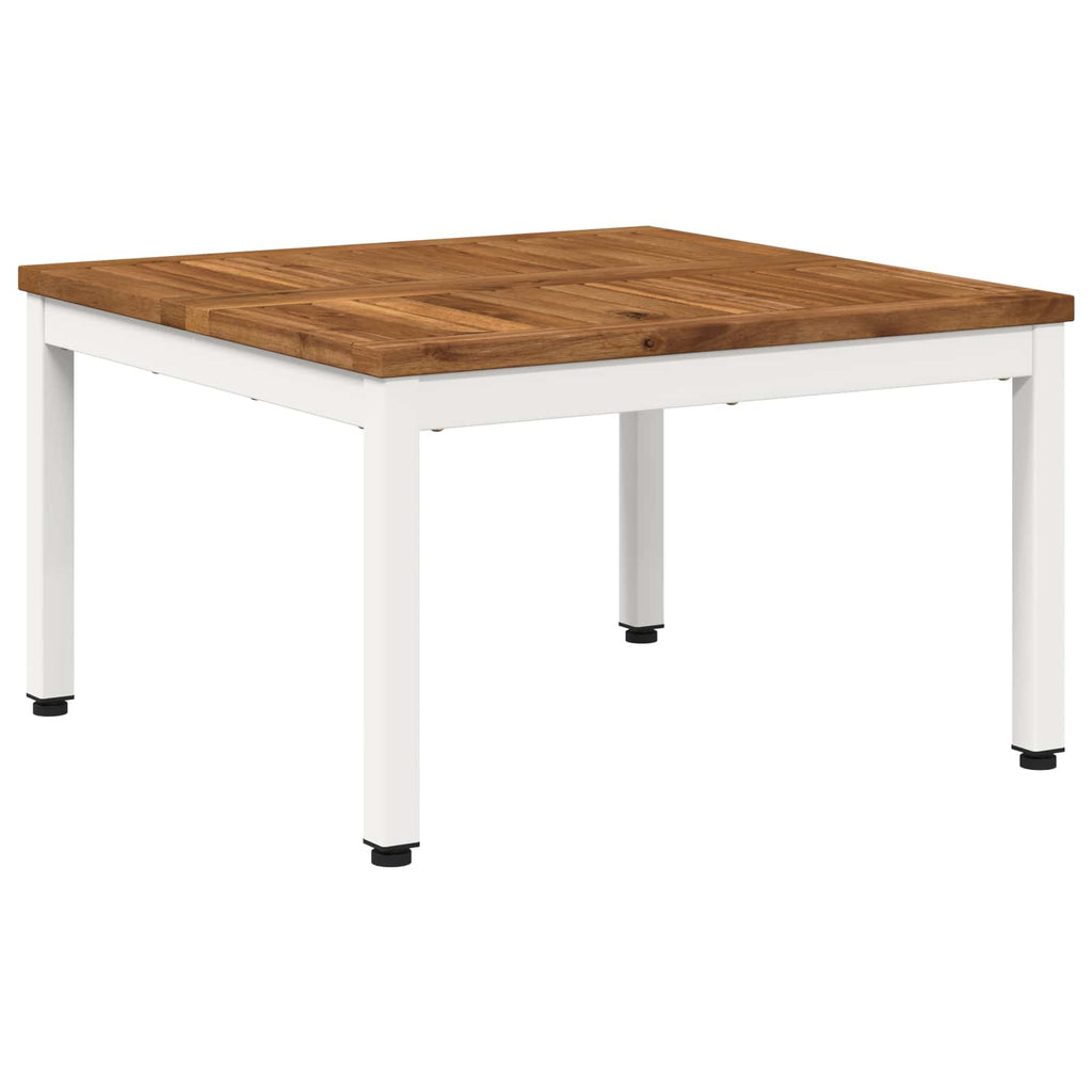 vidaXL Stolik kawowy Naturalne i białe 60 x 60,5 x 36 cm