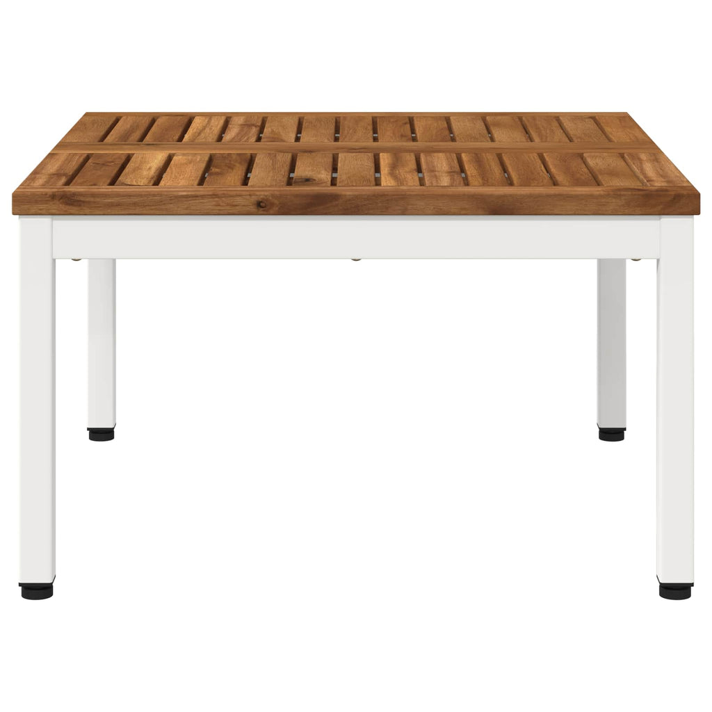 vidaXL Stolik kawowy Naturalne i białe 60 x 60,5 x 36 cm