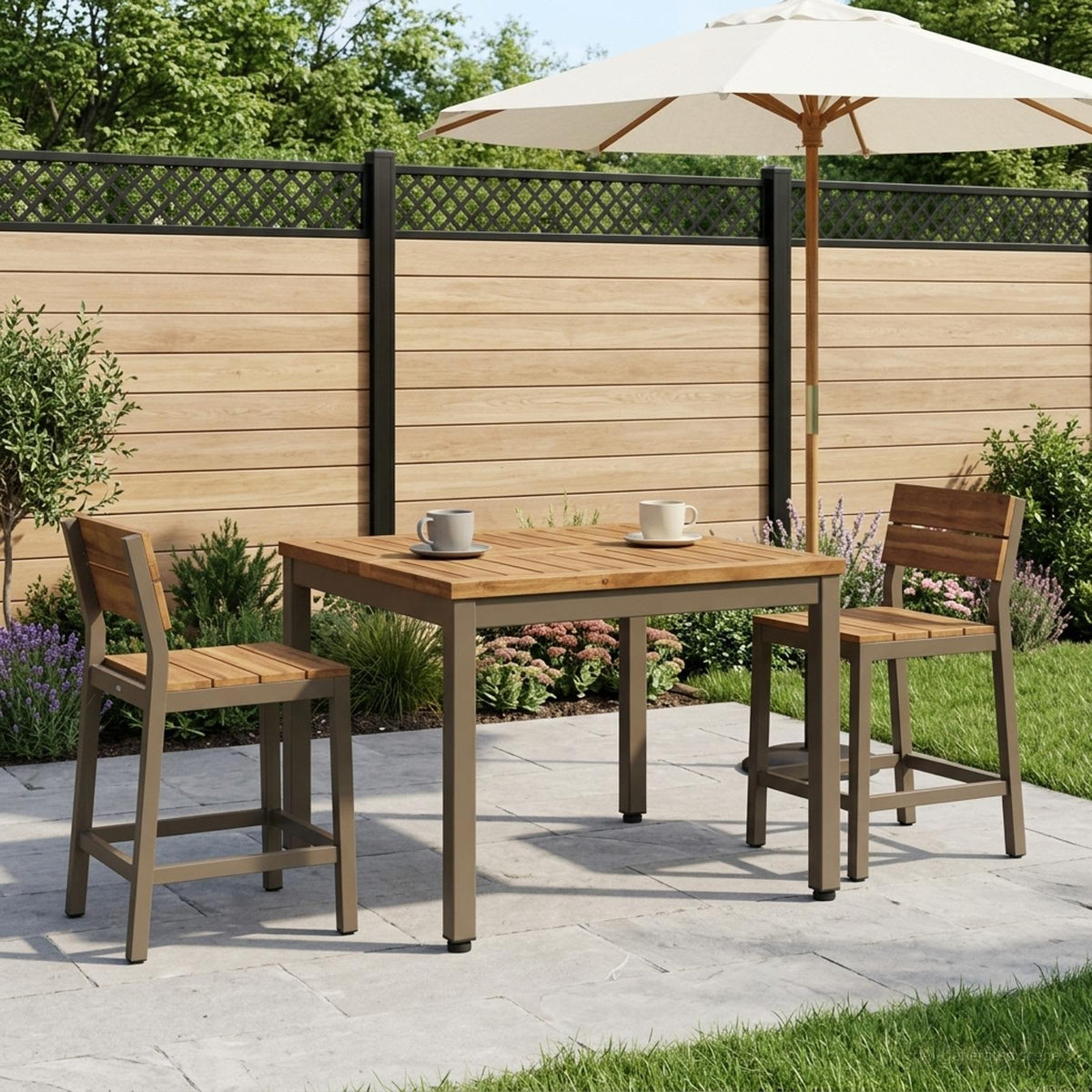vidaXL Stolik kawowy Naturalny i kawowy 60 x 60,5 x 36 cm