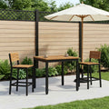 vidaXL Stolik kawowy Naturalny i czarny 50 x 60,5 x 36 cm