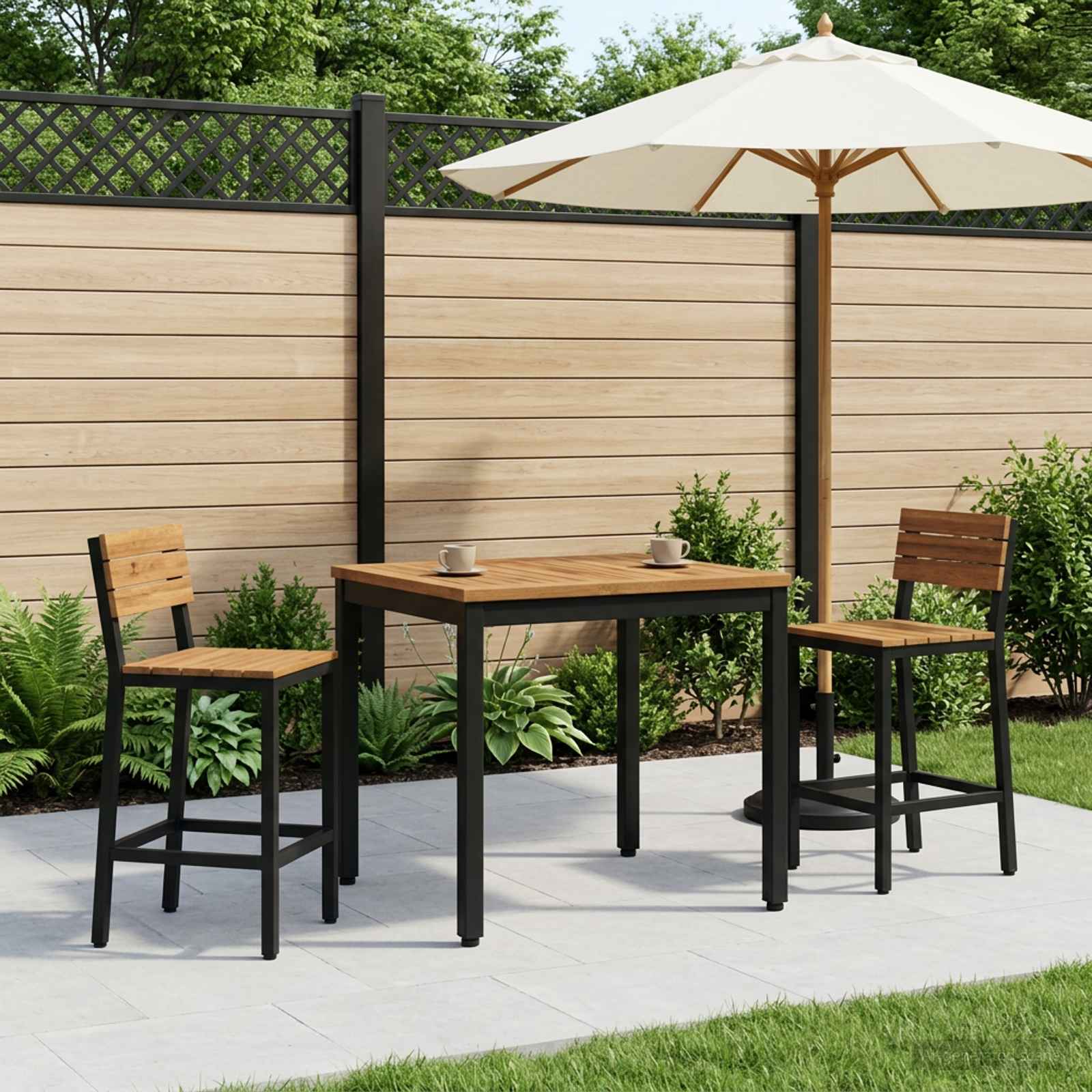 vidaXL Stolik kawowy Naturalny i czarny 50 x 60,5 x 36 cm