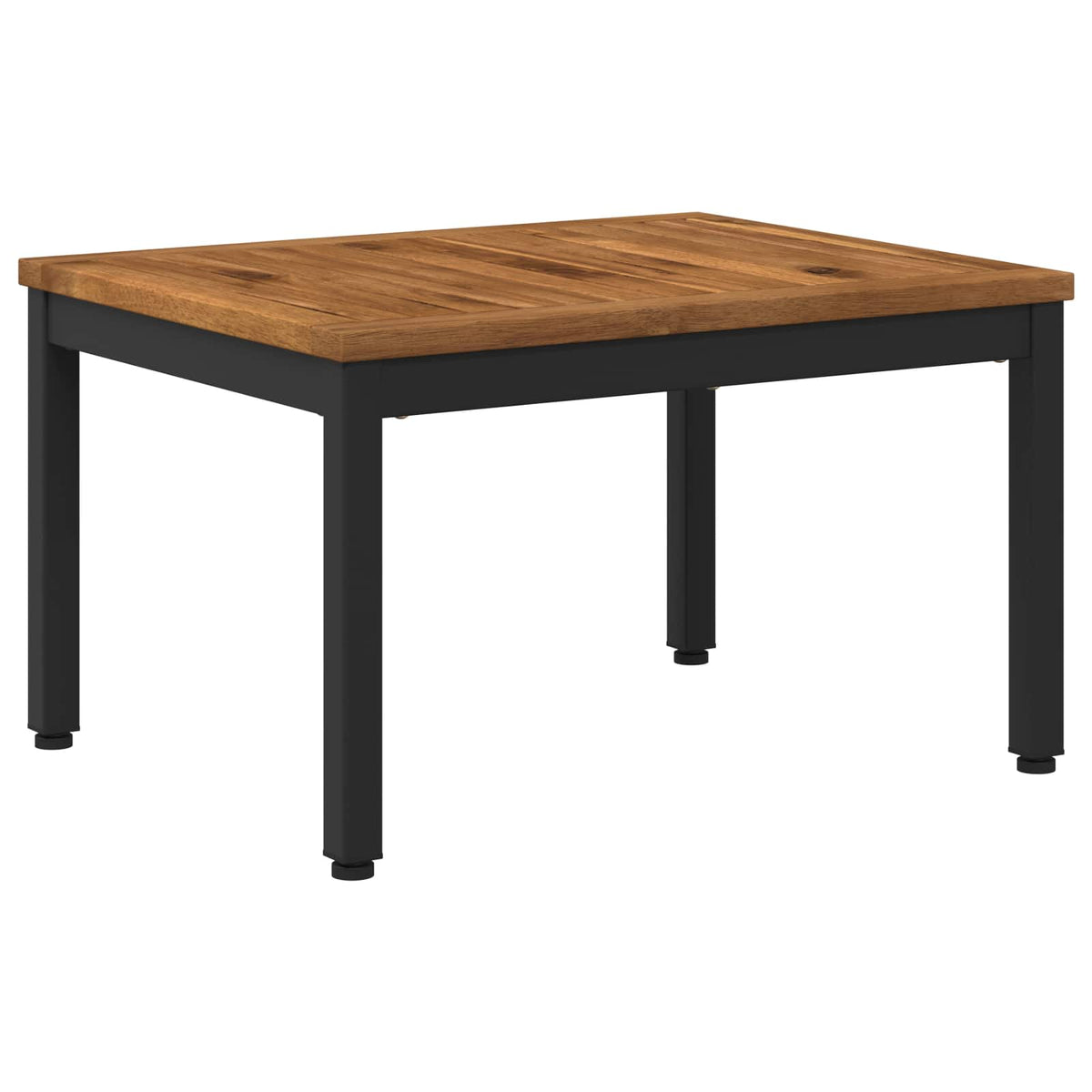 vidaXL Stolik kawowy Naturalny i czarny 50 x 60,5 x 36 cm