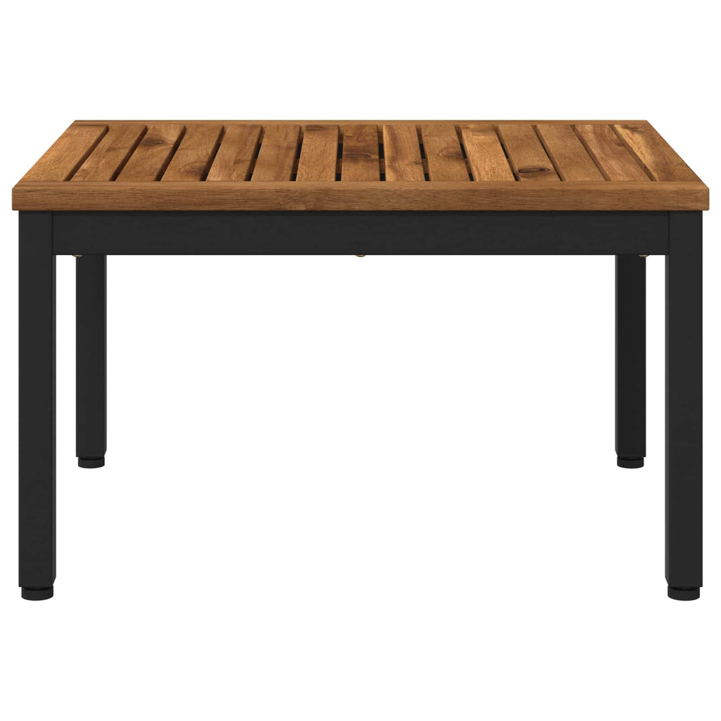 vidaXL Stolik kawowy Naturalny i czarny 50 x 60,5 x 36 cm