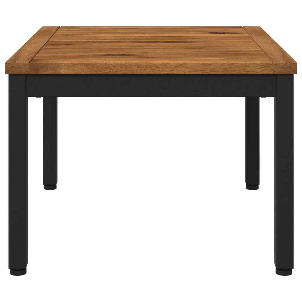 vidaXL Stolik kawowy Naturalny i czarny 50 x 60,5 x 36 cm