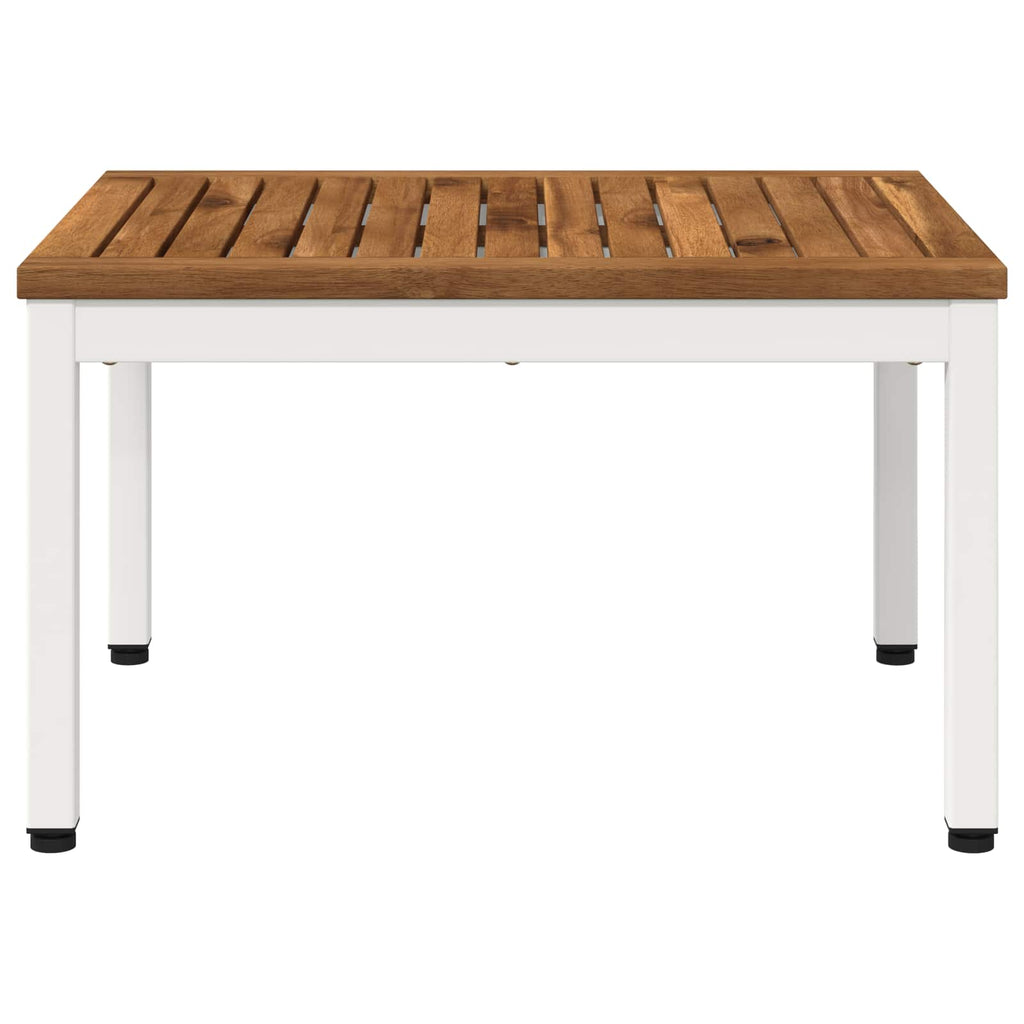 vidaXL Stolik kawowy Naturalne i białe 49 x 60,5 x 36 cm