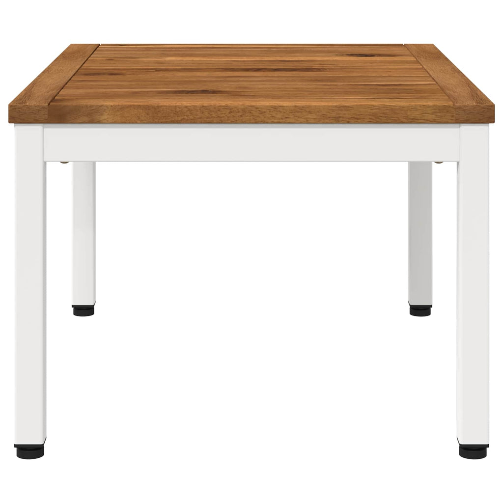 vidaXL Stolik kawowy Naturalne i białe 49 x 60,5 x 36 cm