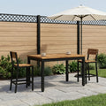 vidaXL Stolik kawowy Naturalny i czarny 50 x 68,5 x 36 cm