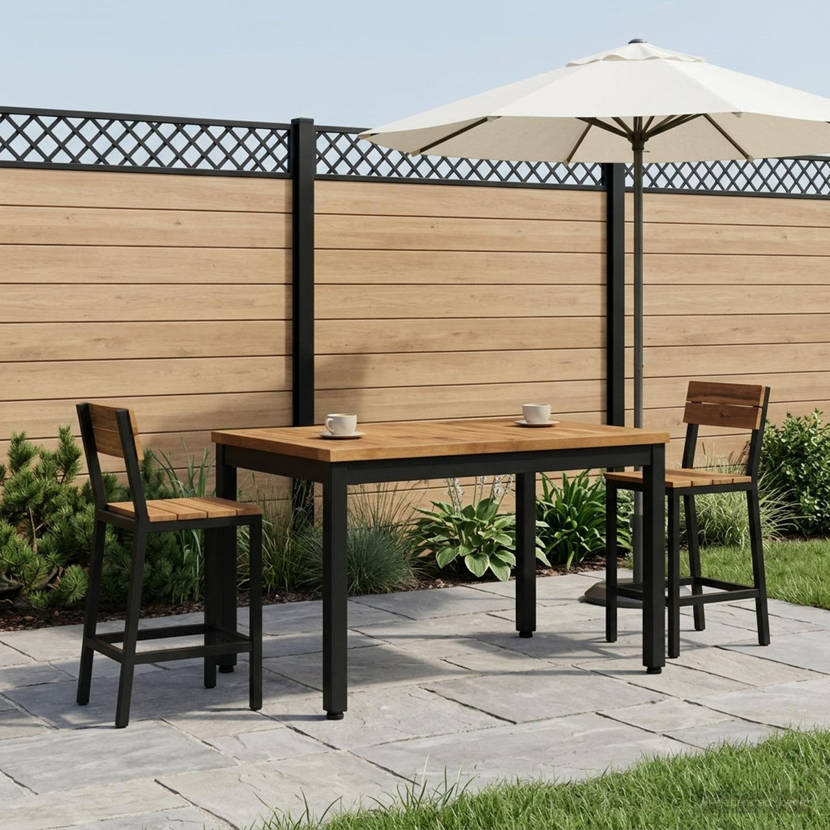vidaXL Stolik kawowy Naturalny i czarny 50 x 68,5 x 36 cm