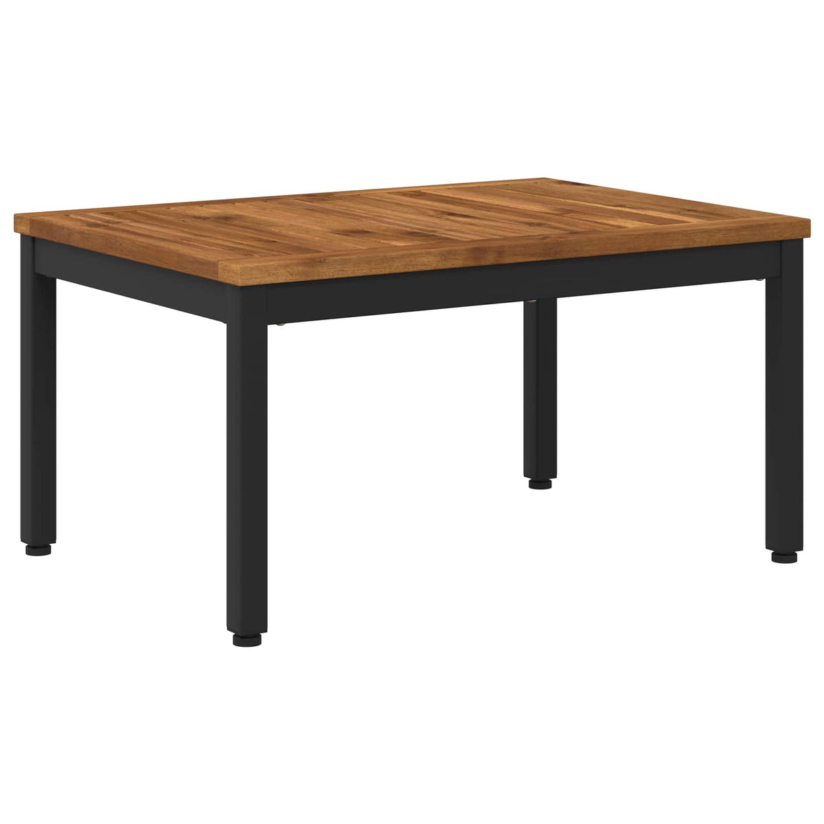 vidaXL Stolik kawowy Naturalny i czarny 50 x 68,5 x 36 cm