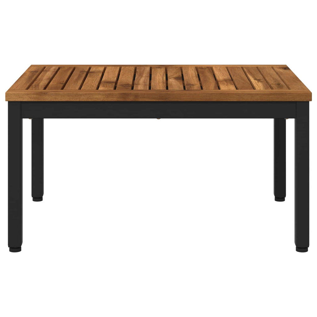 vidaXL Stolik kawowy Naturalny i czarny 50 x 68,5 x 36 cm