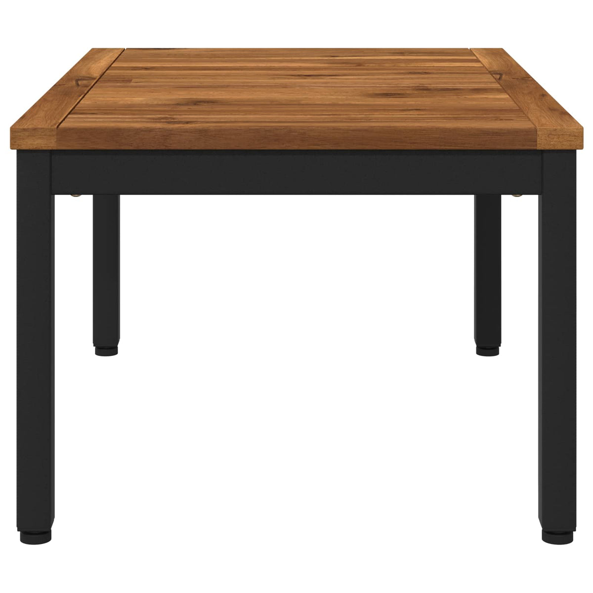 vidaXL Stolik kawowy Naturalny i czarny 50 x 68,5 x 36 cm