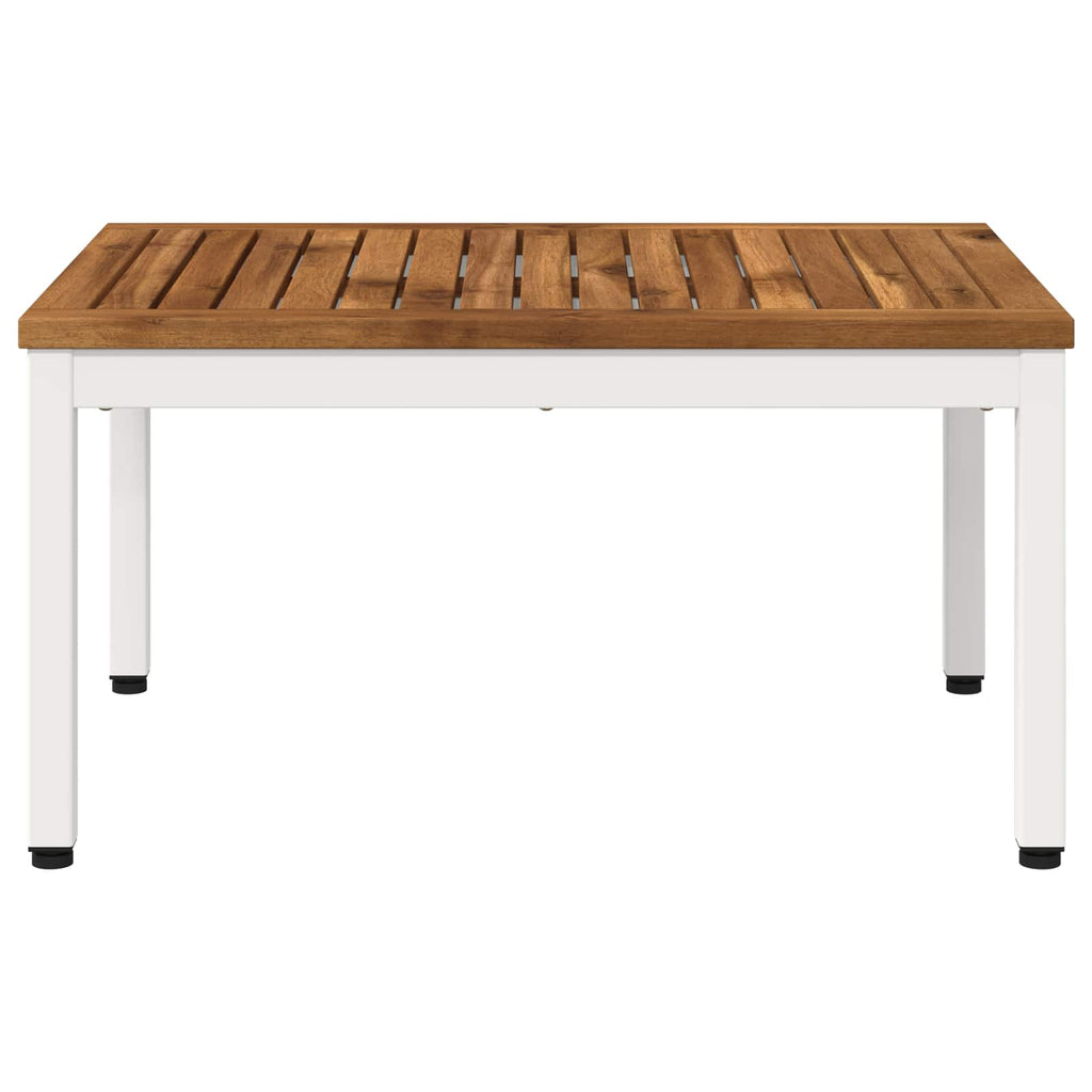 vidaXL Stolik kawowy Naturalne i białe 49 x 68,5 x 36 cm