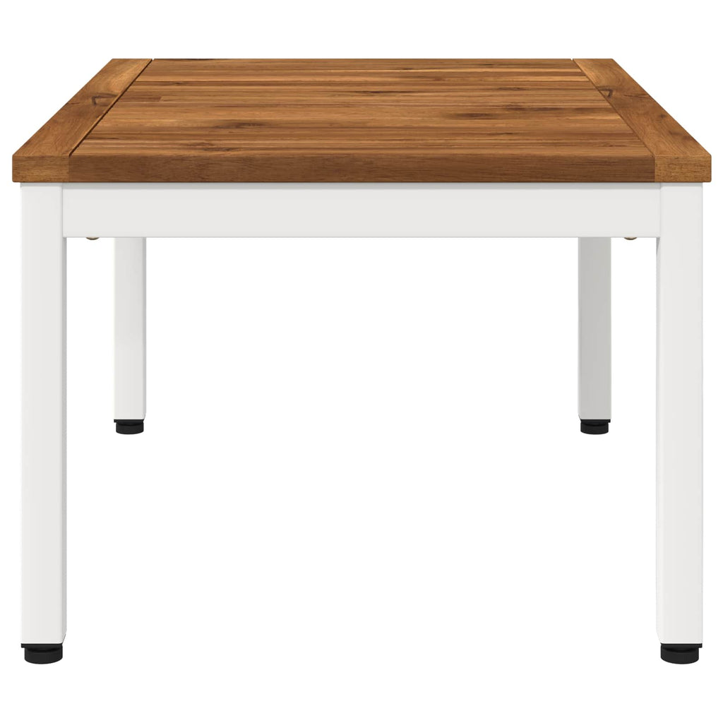 vidaXL Stolik kawowy Naturalne i białe 49 x 68,5 x 36 cm