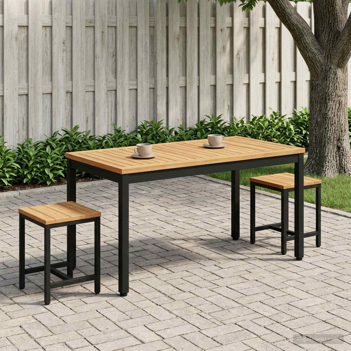 vidaXL Stolik kawowy Naturalny i czarny 50 x 100,5 x 45 cm