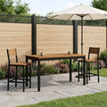 vidaXL Stolik kawowy Naturalny i czarny 50 x 100,5 x 45 cm