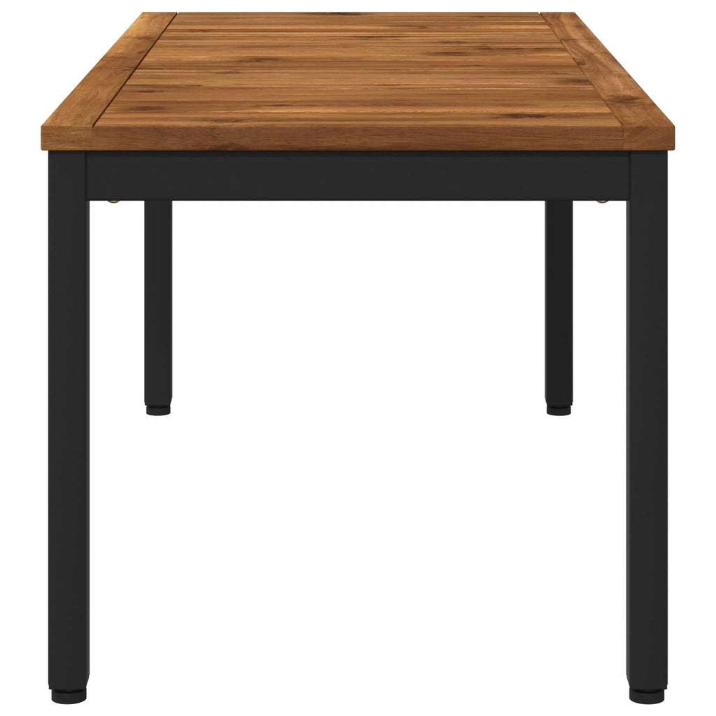 vidaXL Stolik kawowy Naturalny i czarny 50 x 100,5 x 45 cm
