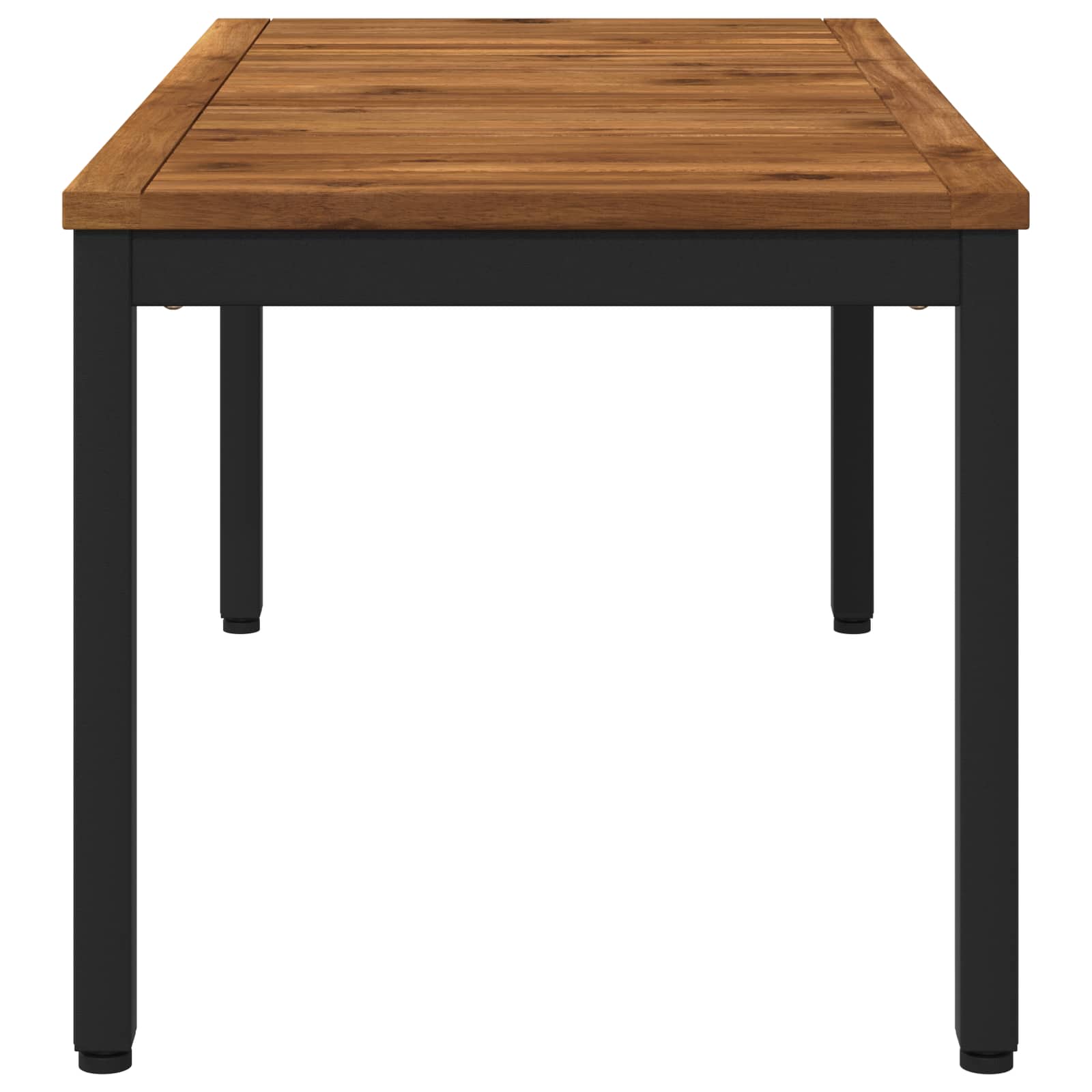 vidaXL Stolik kawowy Naturalny i czarny 50 x 100,5 x 45 cm