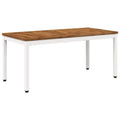 vidaXL Stolik kawowy Naturalne i białe 50 x 100,5 x 45 cm