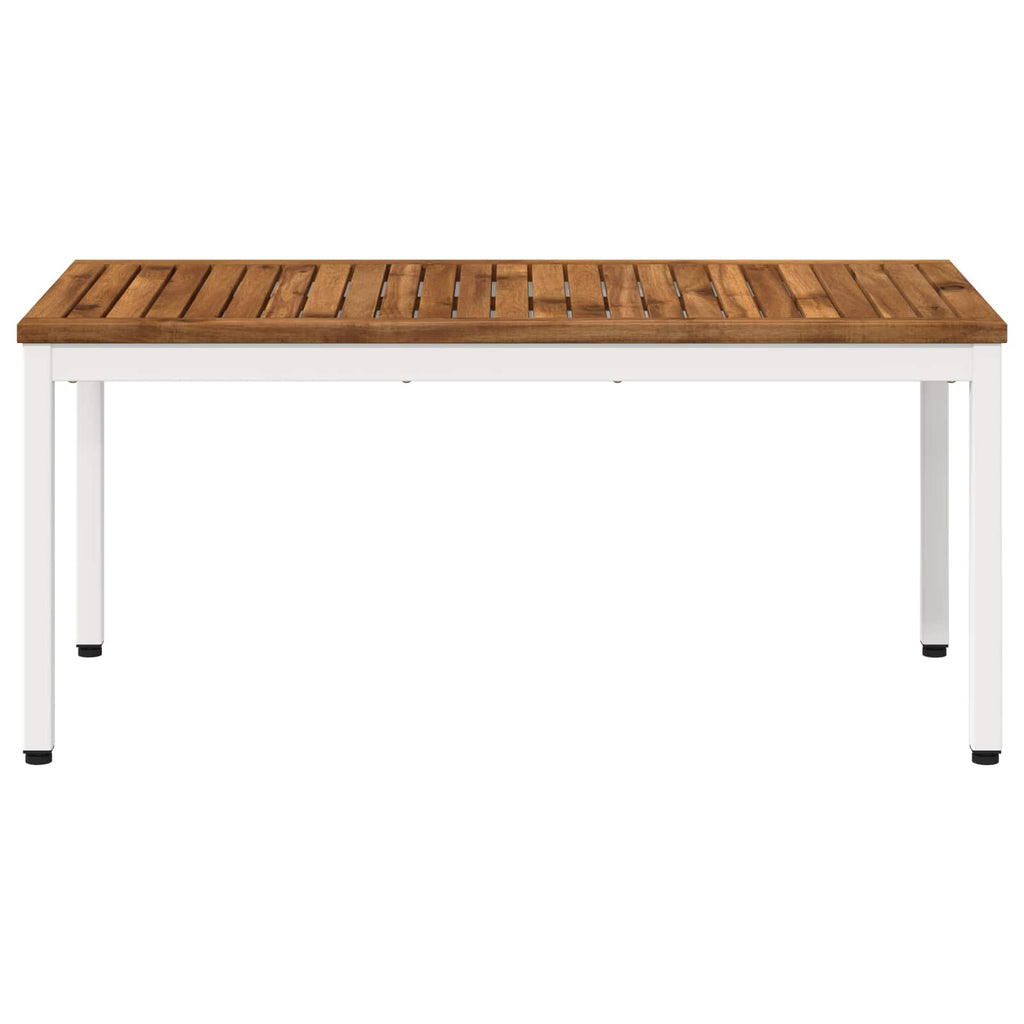 vidaXL Stolik kawowy Naturalne i białe 50 x 100,5 x 45 cm