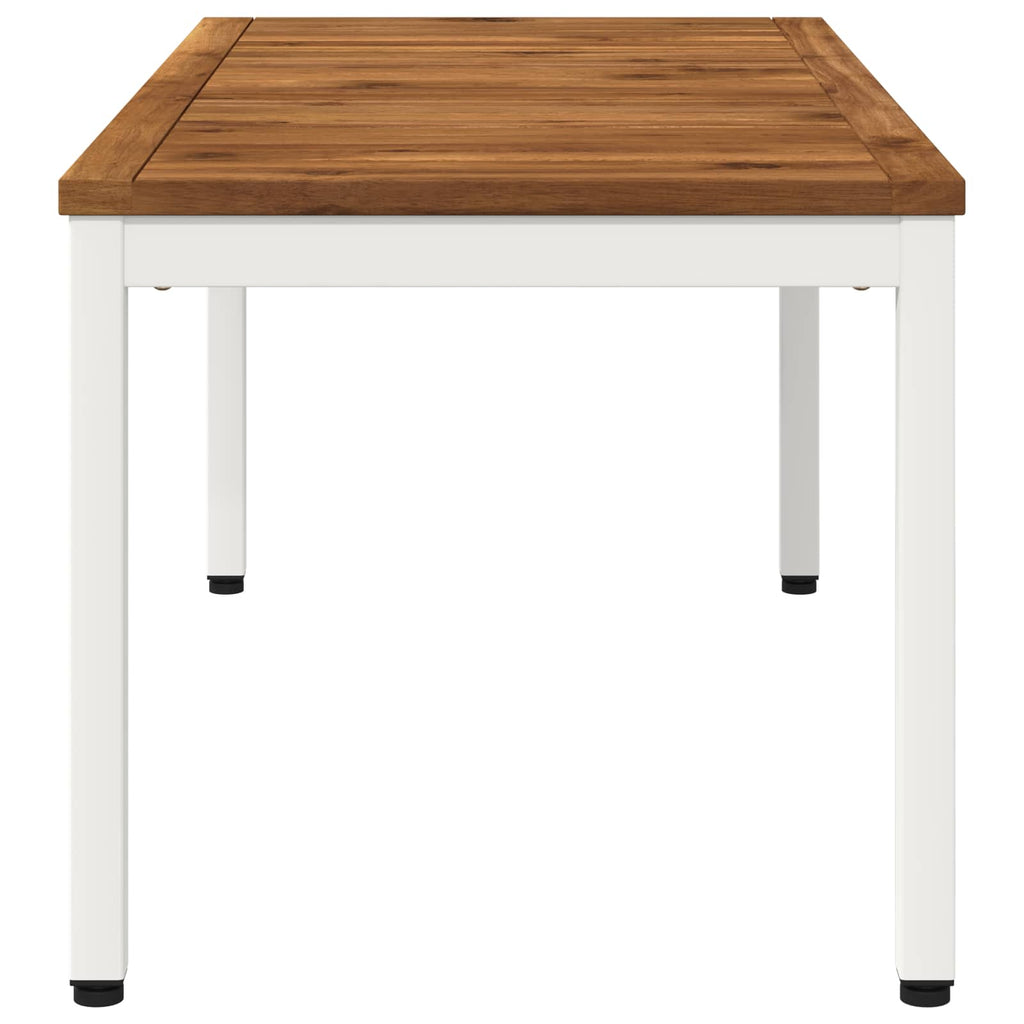 vidaXL Stolik kawowy Naturalne i białe 50 x 100,5 x 45 cm