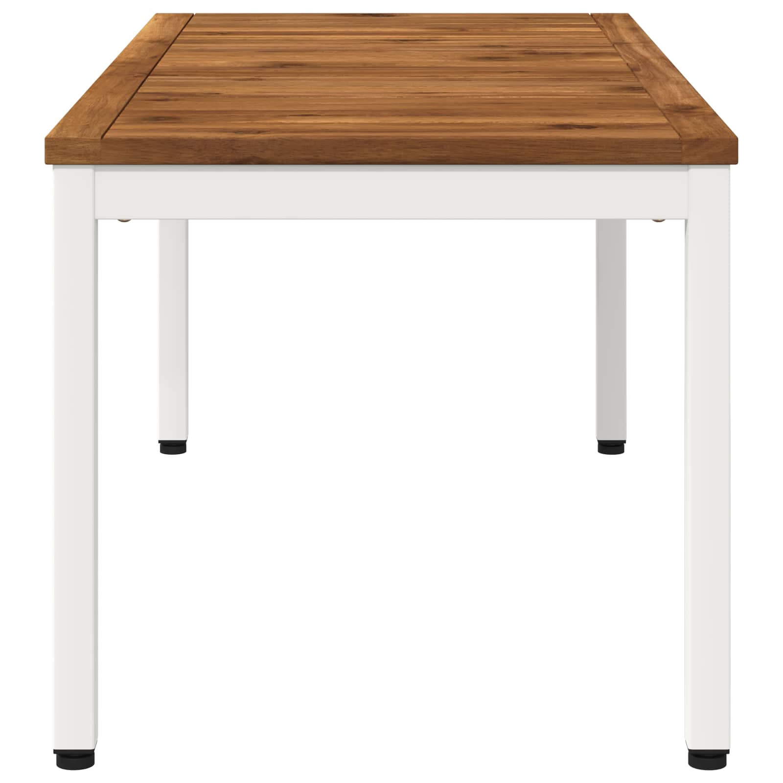 vidaXL Stolik kawowy Naturalne i białe 50 x 100,5 x 45 cm