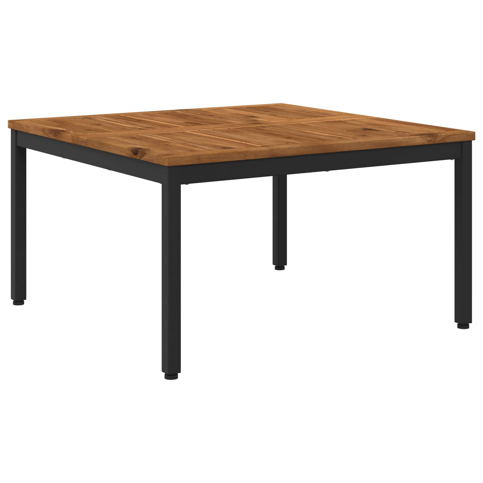 vidaXL Stolik kawowy Naturalny i czarny 80 x 80,5 x 45 cm