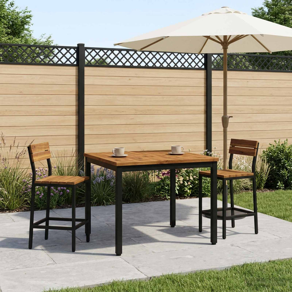vidaXL Stolik kawowy Naturalny i czarny 100 x 100,5 x 45 cm