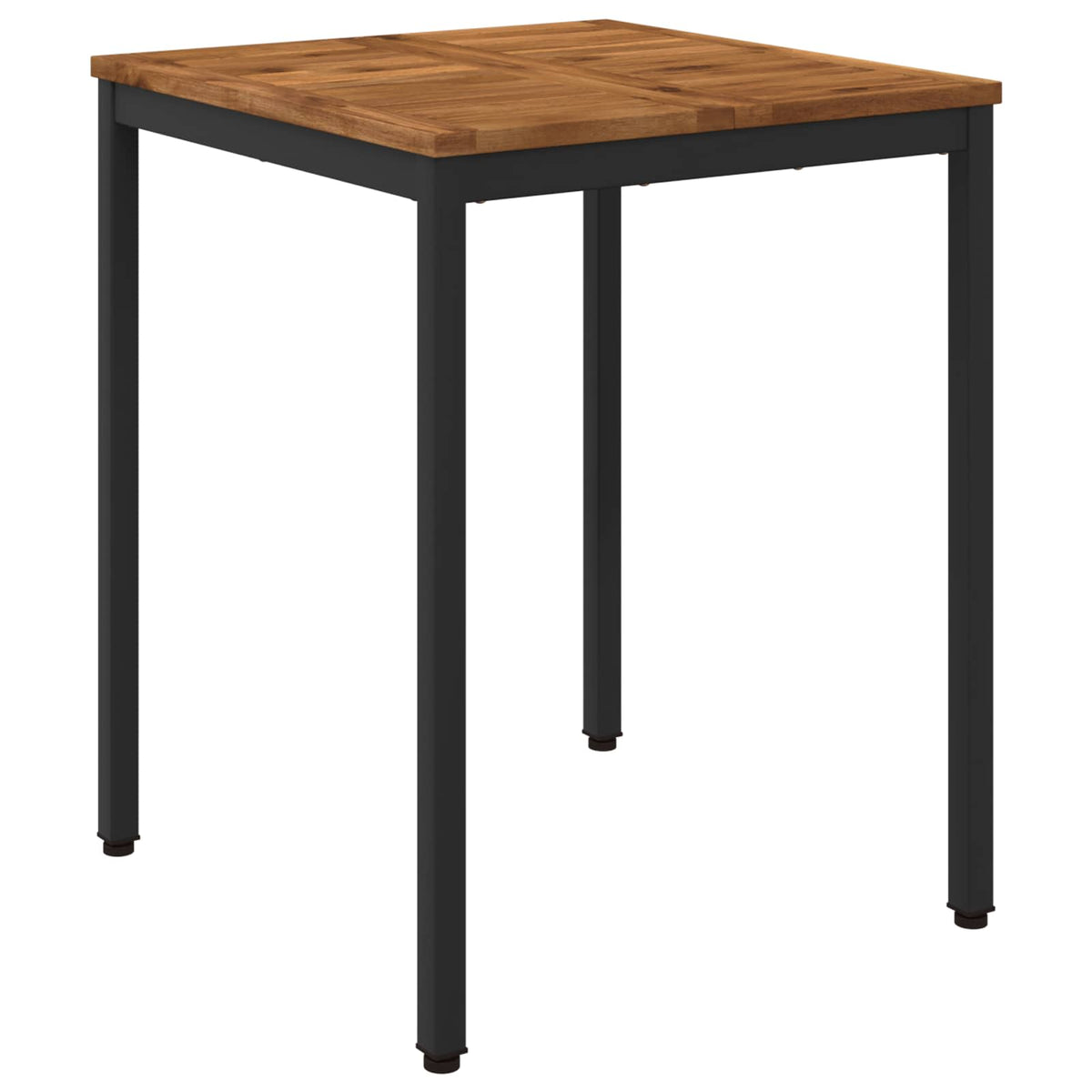 vidaXL Stół do kolacji w ogrodzie Naturalny i czarny 60 x 60,5 x 75 cm