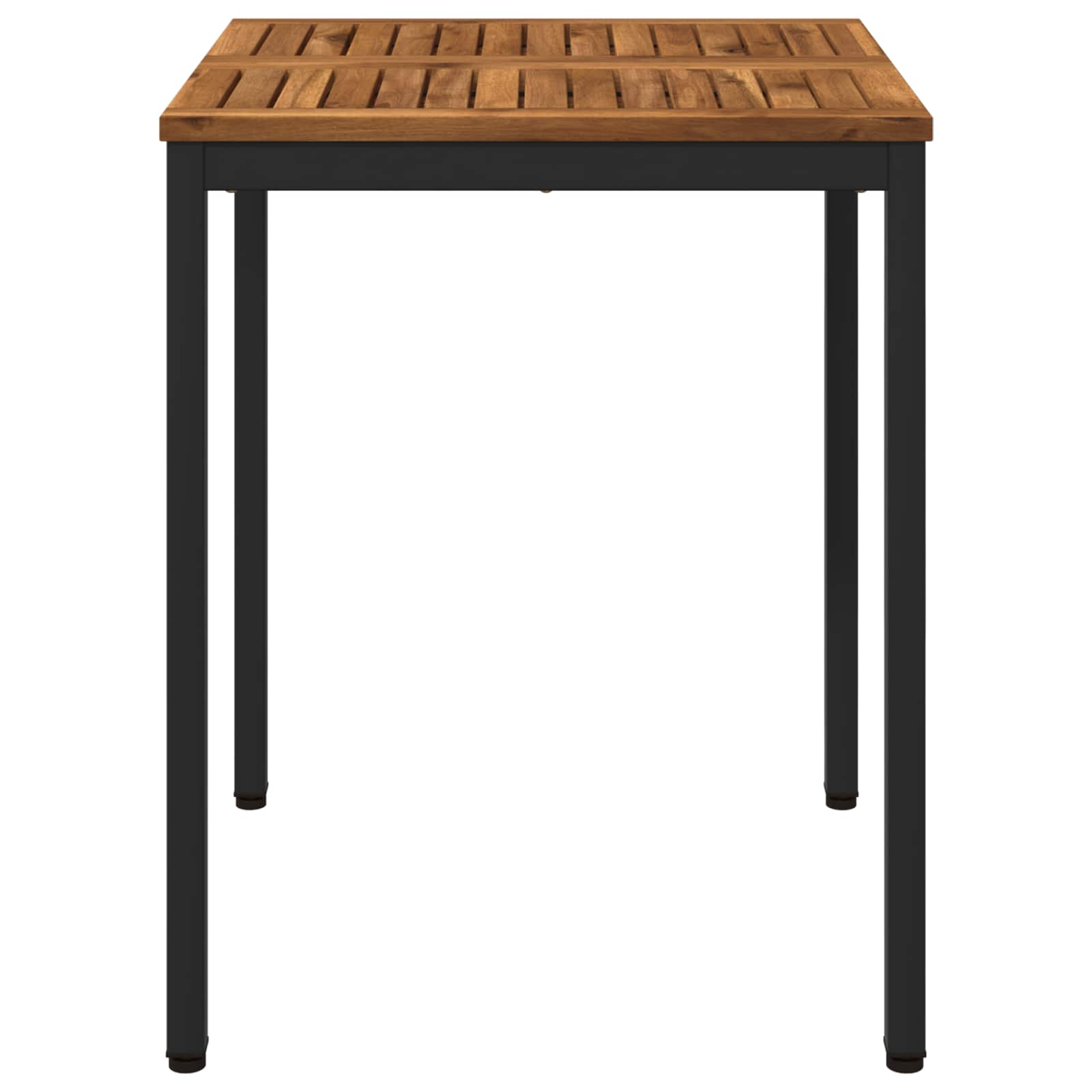 vidaXL Stół do kolacji w ogrodzie Naturalny i czarny 60 x 60,5 x 75 cm