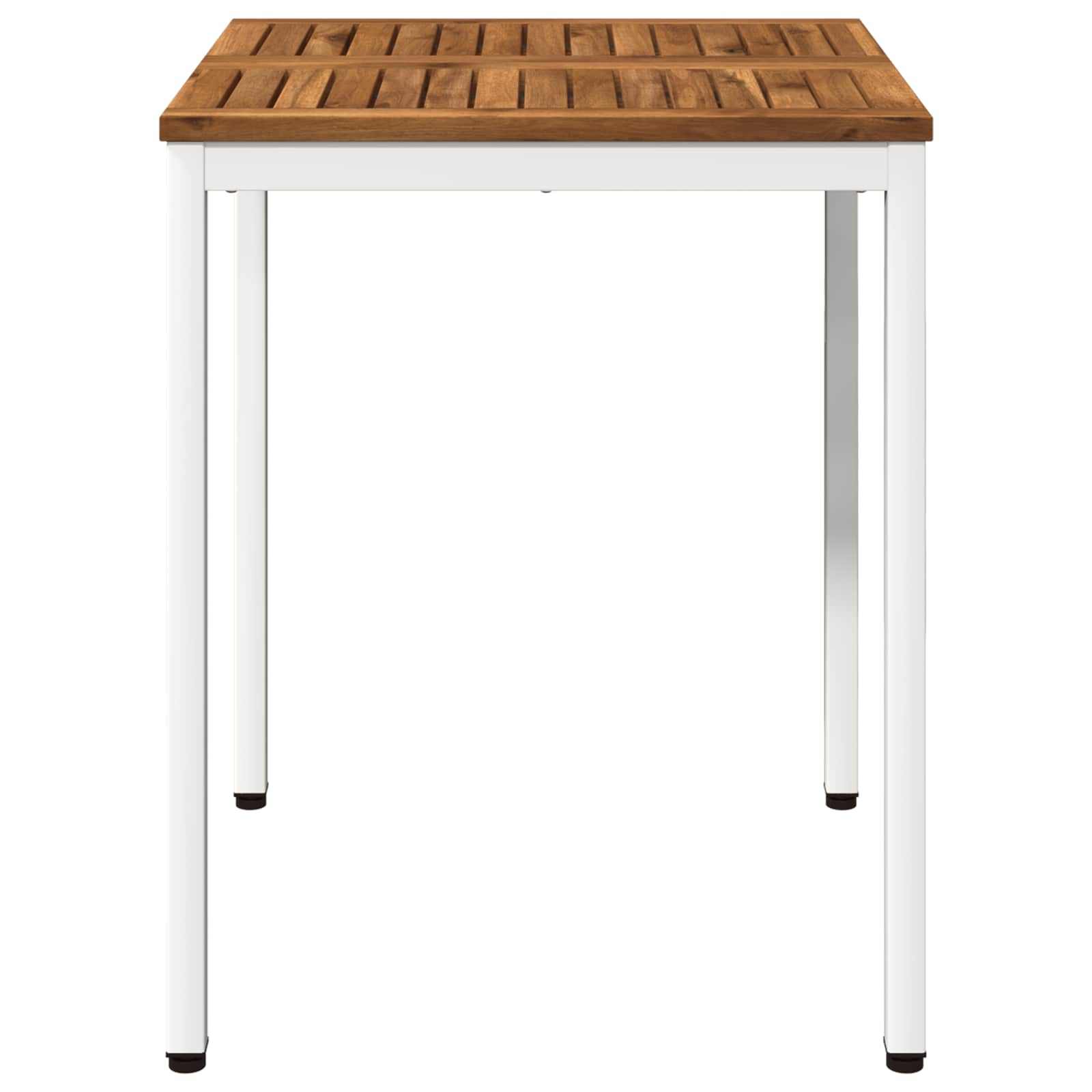 vidaXL Stół do kolacji w ogrodzie Naturalne i białe 60 x 60,5 x 75 cm