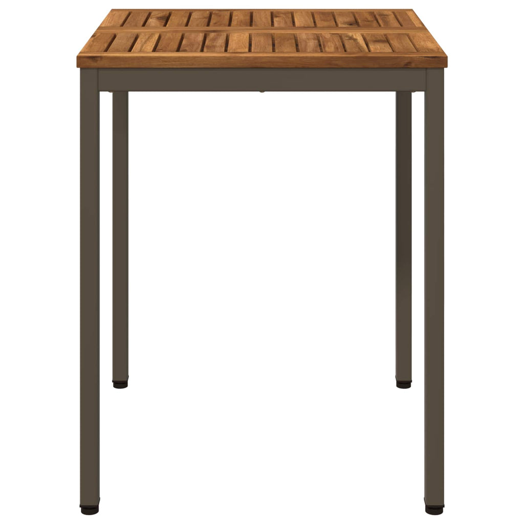 vidaXL Stół do kolacji w ogrodzie Naturalny i kawowy 60 x 60,5 x 75 cm