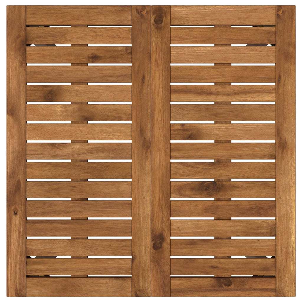 vidaXL Stół do kolacji w ogrodzie Naturalny i kawowy 60 x 60,5 x 75 cm