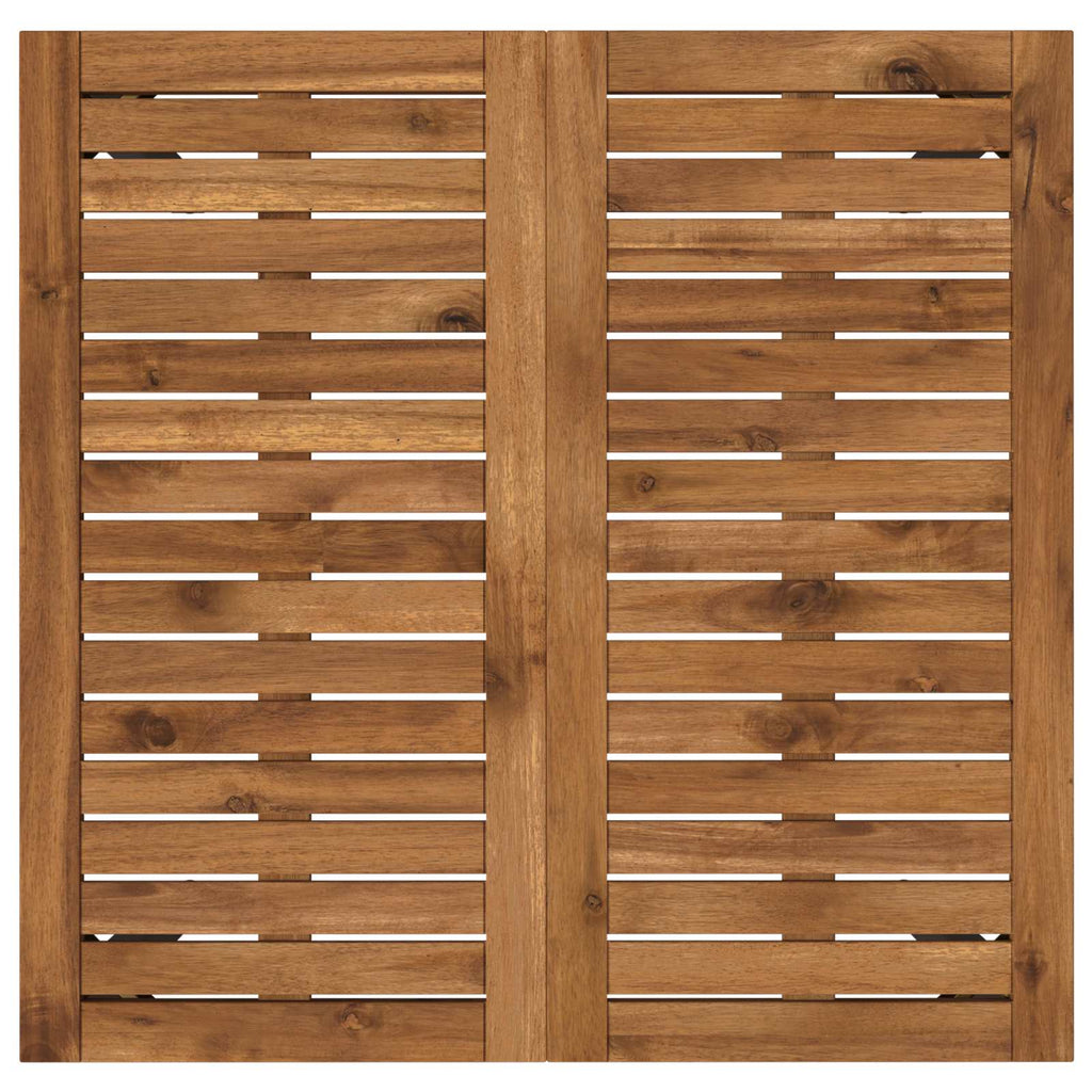 vidaXL Stół do kolacji w ogrodzie Naturalny i czarny 70 x 68,5 x 75 cm