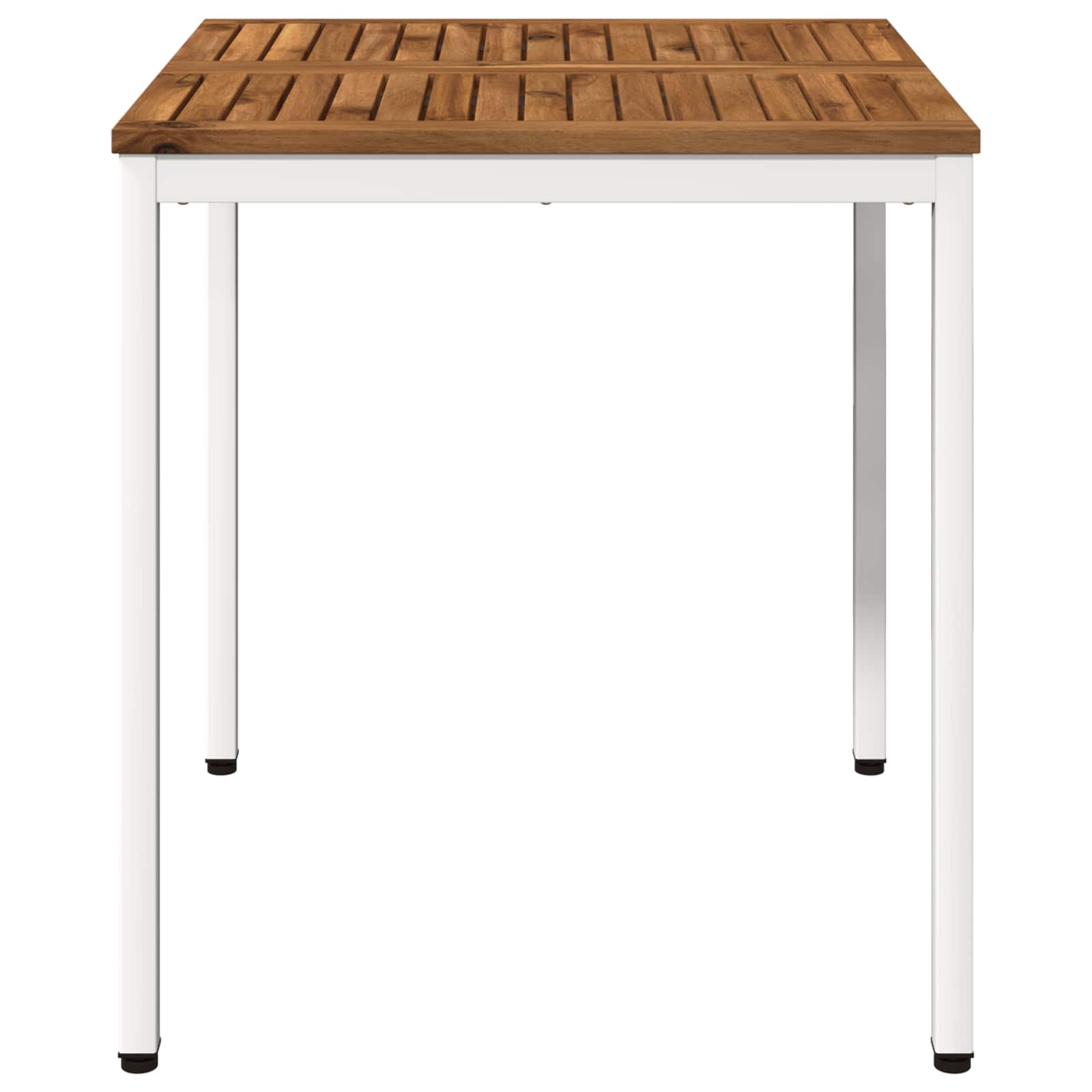 vidaXL Stół do kolacji w ogrodzie Naturalne i białe 70 x 68,5 x 75 cm