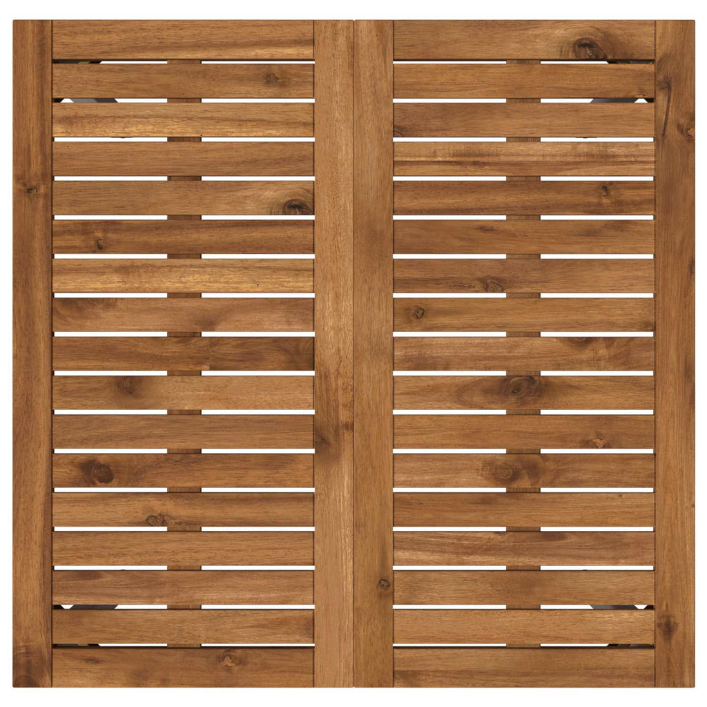 vidaXL Stół do kolacji w ogrodzie Naturalne i białe 70 x 68,5 x 75 cm
