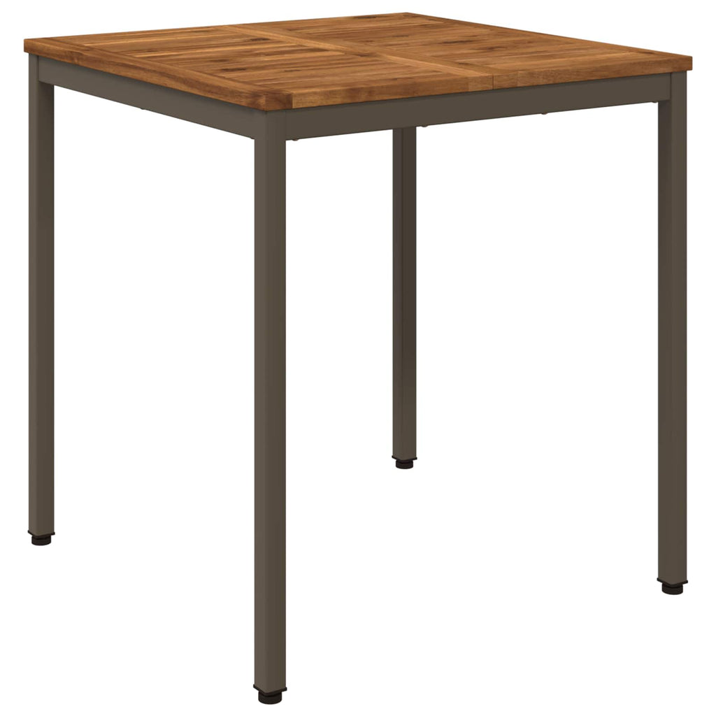 vidaXL Stół do kolacji w ogrodzie Naturalny i kawowy 70 x 68,5 x 75 cm
