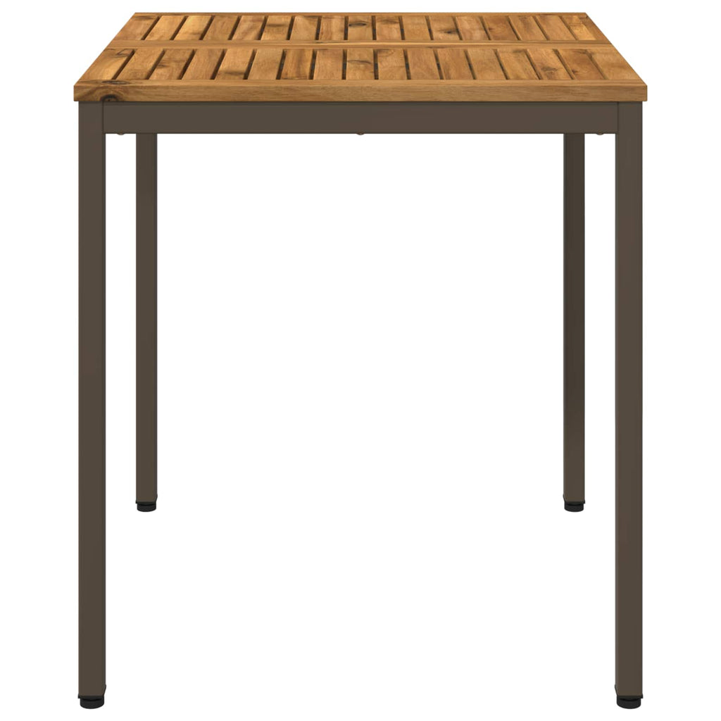 vidaXL Stół do kolacji w ogrodzie Naturalny i kawowy 70 x 68,5 x 75 cm
