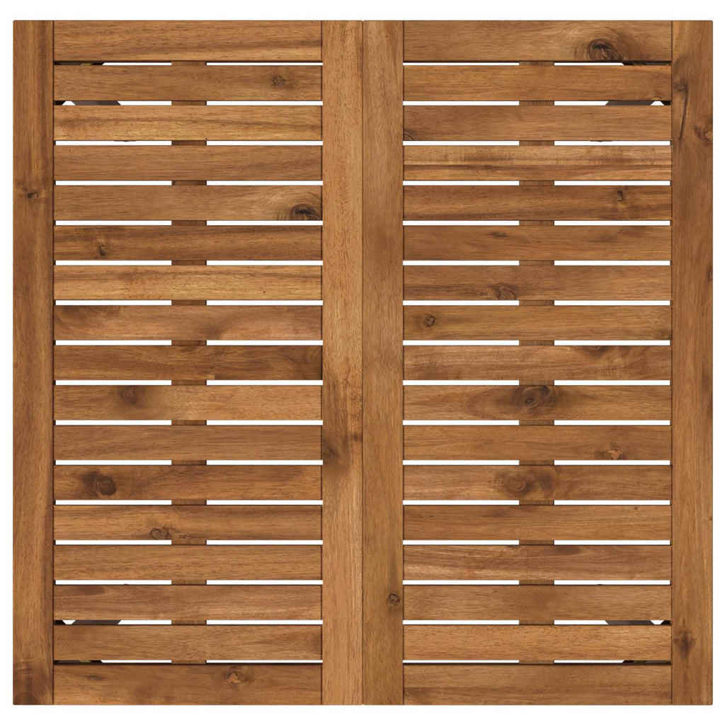 vidaXL Stół do kolacji w ogrodzie Naturalny i kawowy 70 x 68,5 x 75 cm