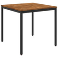 vidaXL Stół do kolacji w ogrodzie Naturalny i czarny 80 x 80,5 x 75 cm