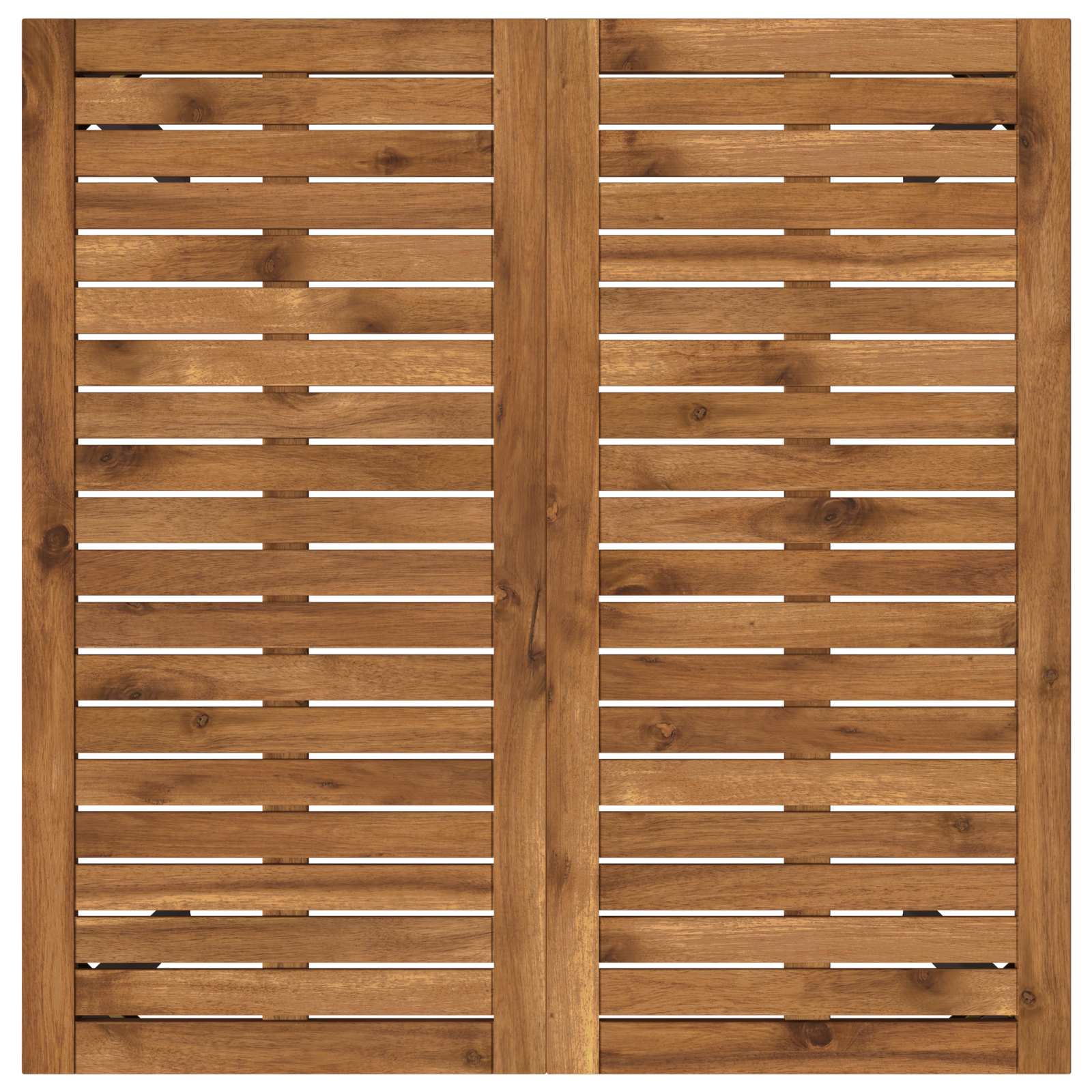 vidaXL Stół do kolacji w ogrodzie Naturalny i czarny 80 x 80,5 x 75 cm